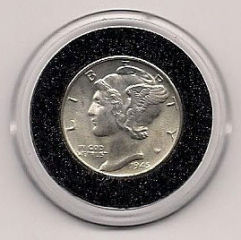 1945 Mercury Dime