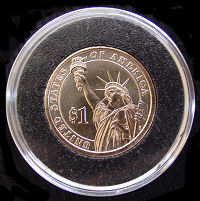 Presidential Dollar in 26mm Ring Type Air-Tite