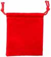 Red Velour Drawstring Gift Bag