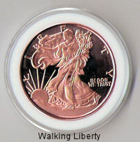 1 Ounce Copper Round (Walking Liberty)