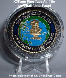 Challenge Coin in Air-Tite X38mm Ring Type Coin Holder
