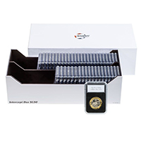 Double row coin capsule storage box